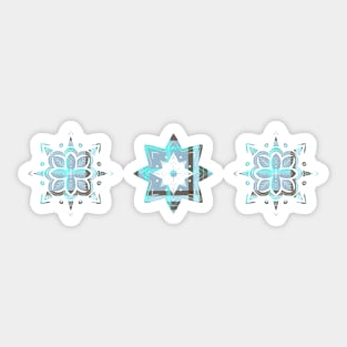 Light blue tartan stars Sticker